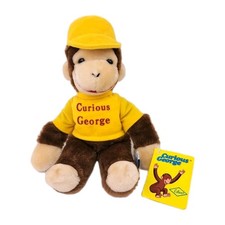 Vintage Eden Curious George Monkey Multicolor Plush With Yellow Hat