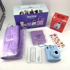 FUJIFILM Instax Mini 12 Holiday Bundle 2025 Pastel Blue Instant Camera Film
