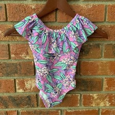 Ruffle Butts Purple Flora Ruffle One Piece Girls Swimsuit