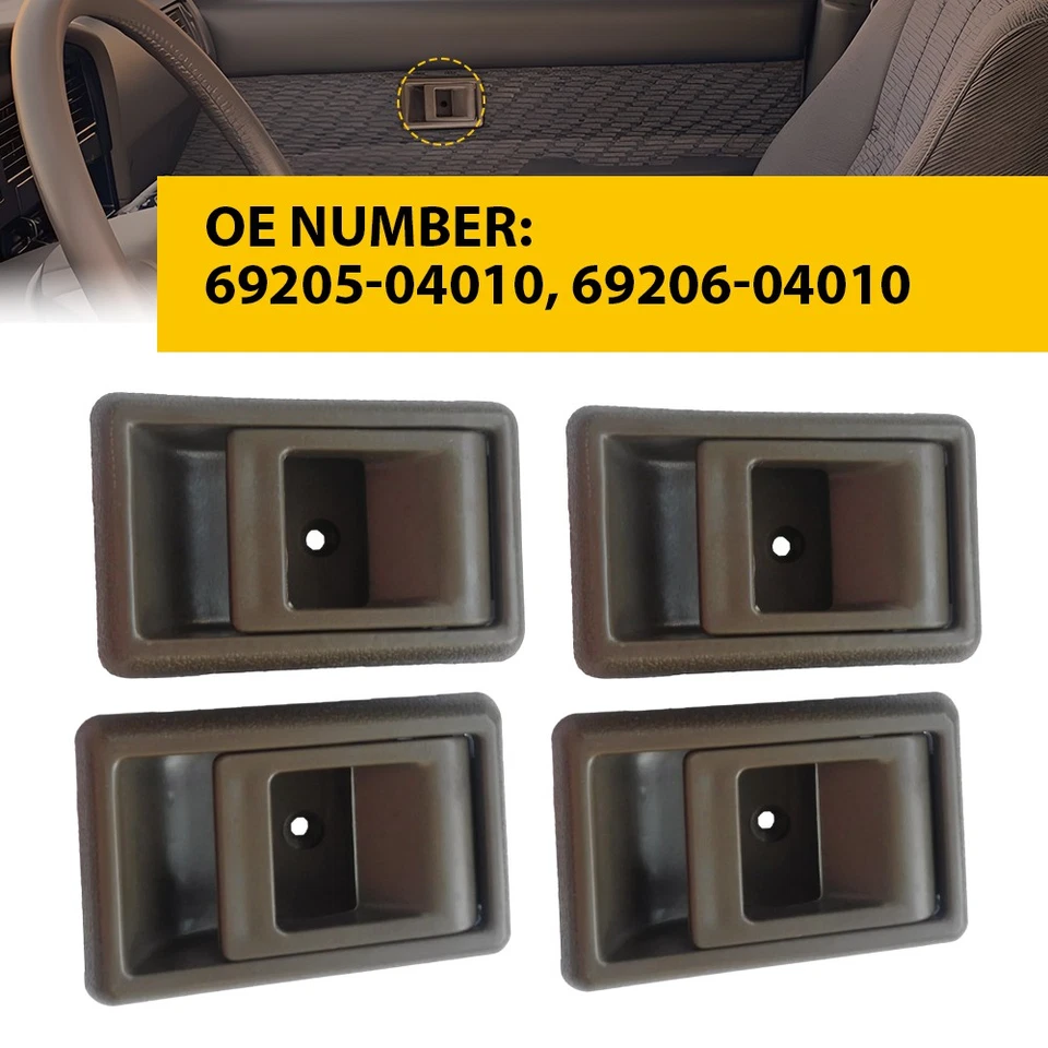 4x Manija de puerta marrón izquierda derecha interior para camioneta Toyota Tacoma 4Runner 95-00 Foto 2 de 4