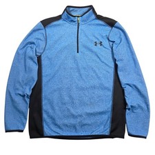 Under Armour Coldgear Black Quarter Zip Fleece Pullover Mens M Athleisure Gym