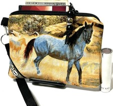 Mountain-Horses-Stallion-Handmade-Money-Coin-ID-Credit Card-Wristlet-Purse-Pouch