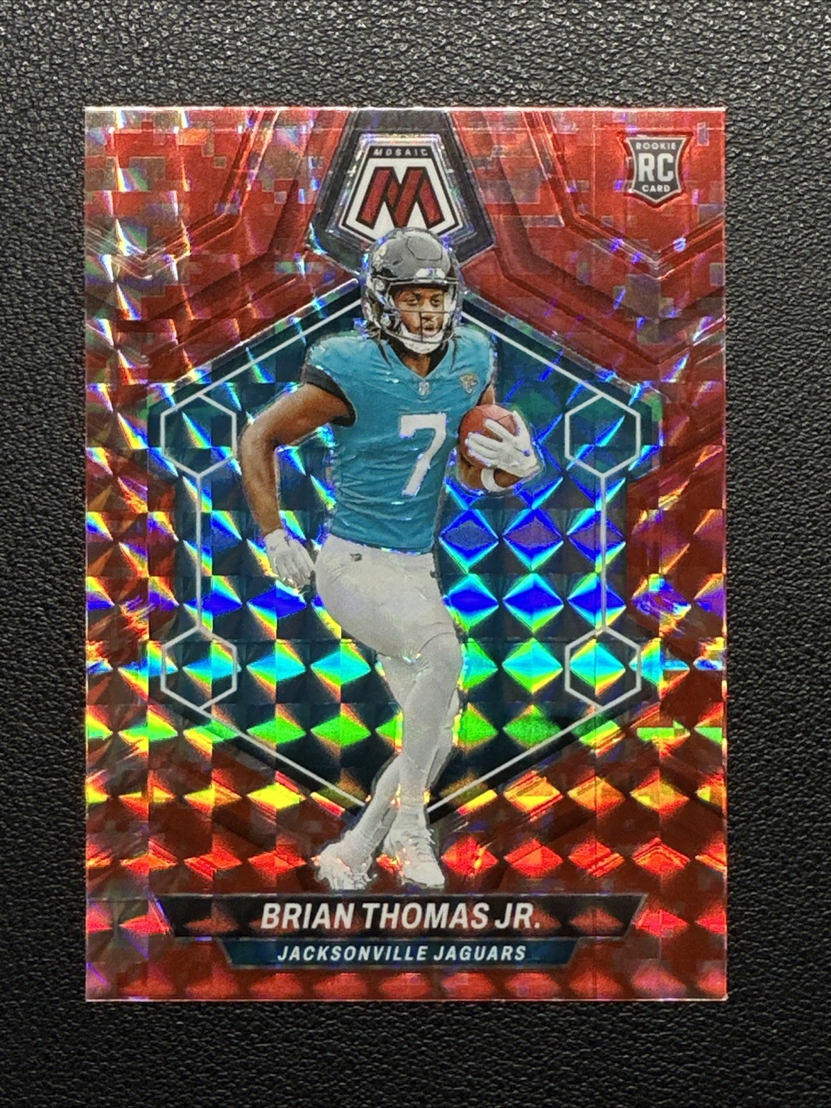 2024 Panini Mosaic - Rookies Brian Thomas Jr. #323 Red Camo Mosaic Prizm (RC)