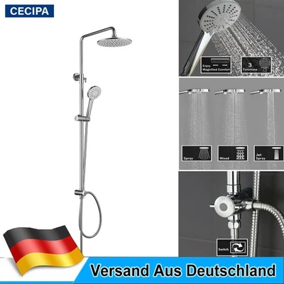 CECIPA MAX Duschsystem Regendusche Bad Duschset Badezimmer mit Dusch Handbrause Duschstange