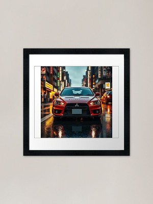 Mitsubishi Lancer Evolution VI l Framed Wall Art Poster Canvas Print Picture