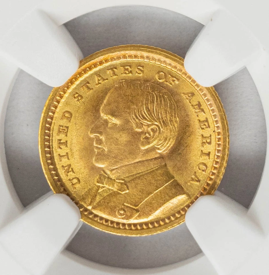 1903 $ McKinley Gold Dollar Louisiana Purchase MS65 NGC ~ CAC 950476-34 - Image 3 of 4