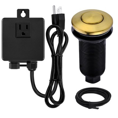 SINKINGDOM Garbage Disposal SinkTop Air Switch Kit XL/3.58'', Champagne Bronze 