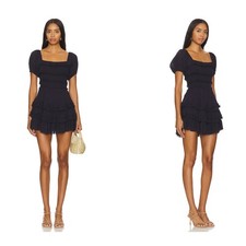 LoveShackFancy Fellows Dress in Midnight Voyage (SIZE XL)