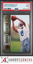 1996 STADIUM CLUB #145 MARVIN HARRISON RC HOF PSA 9