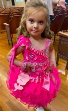 3T Neon pink Jenniferwu glitz pageant dress