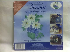 Donna's wall paper designs- Daisies and Hydrangeas- 16 per package 