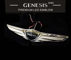 Front Rear 2PC Wing Logo 2Way LED Emblem Badge For 2015~2019 Hyundai Genesis G80