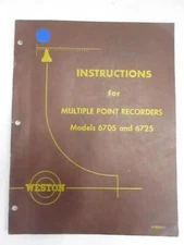 Weston Multiple Point Recorders Models 6705 and 6725 Instructions, Used