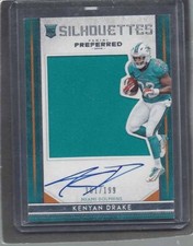 KENYAN DRAKE 2016 PREFERRED SILHOUETTE JUMBO JERSEY ON CARD AUTO RC #D 161/199