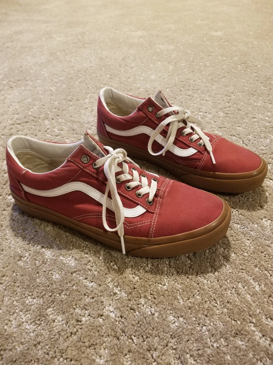 Maroon Old Skool Vans 10.5 w Brown Sole eBay