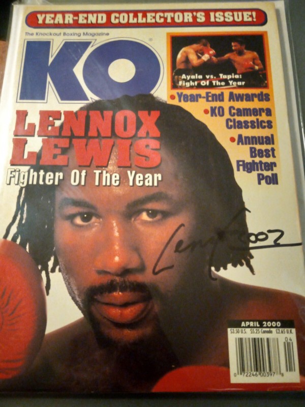 Lennox Lewis Autographed Signed KO Boxing Magazine with COA. I Only Ship To USA 