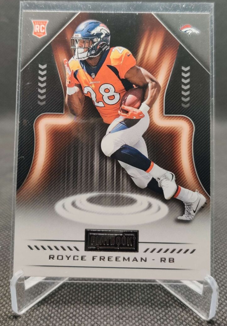 2018 Panini Playbook #158 Royce Freeman Rookie RC Denver Broncos football card