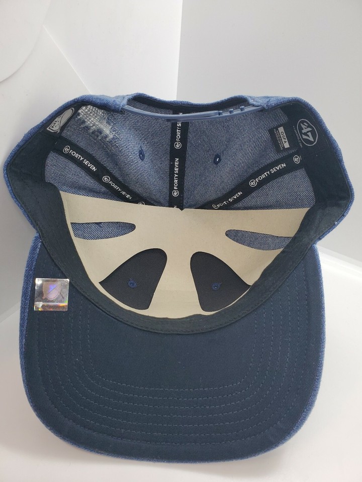 LA Galaxy Soccer Distressed Denim '47 Captain Snapback Hat Cap Los