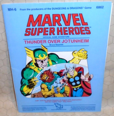 Marvel Super Heroes Thunder Over Jotunheim w/ Map & Magic Viewer - TSR RPG MH-6