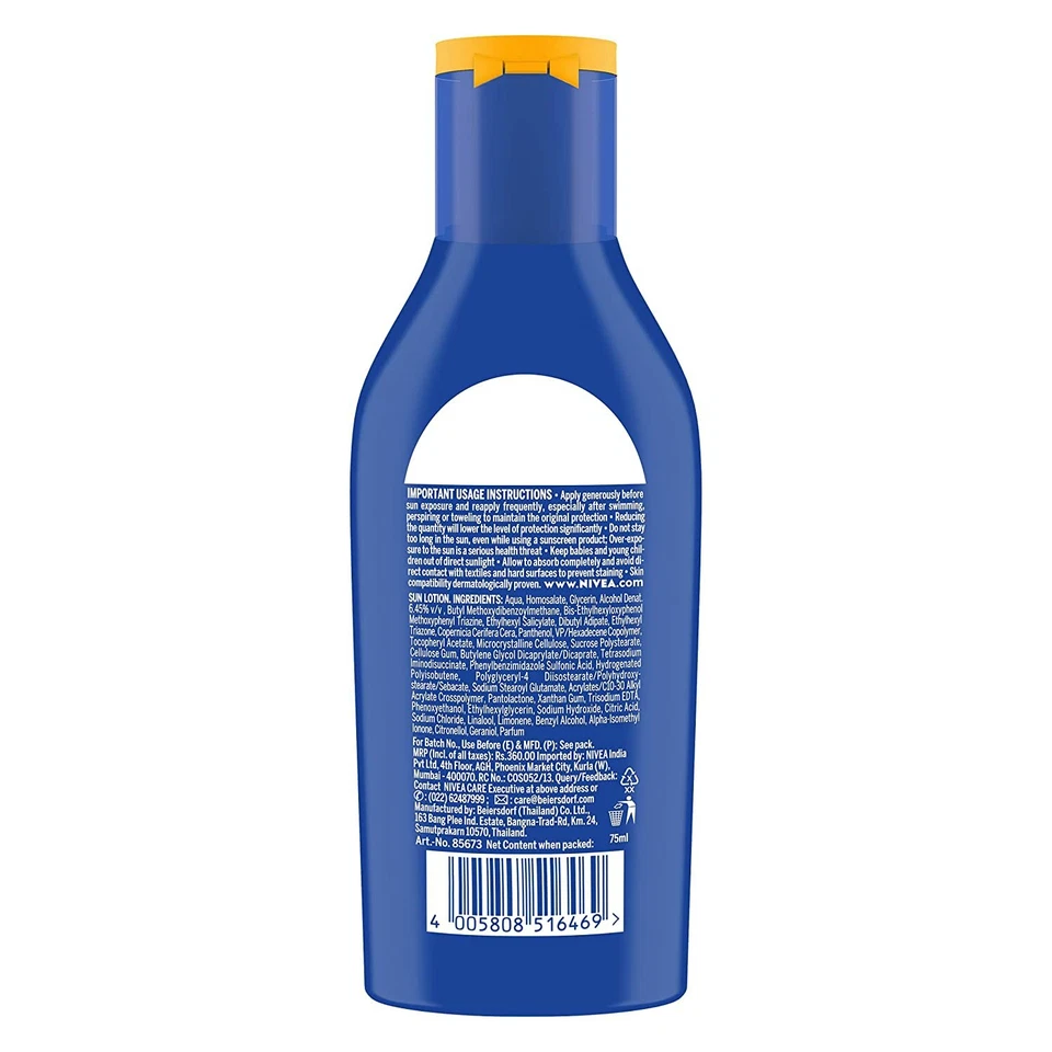 NIVEA Loción Protectora Solar, Protección Solar e Hidratación (FPS 50), 75 ml Foto 3 de 4