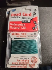 Silk Cord Griffin Beading Stringing Thread Green No. 10 0.90mm