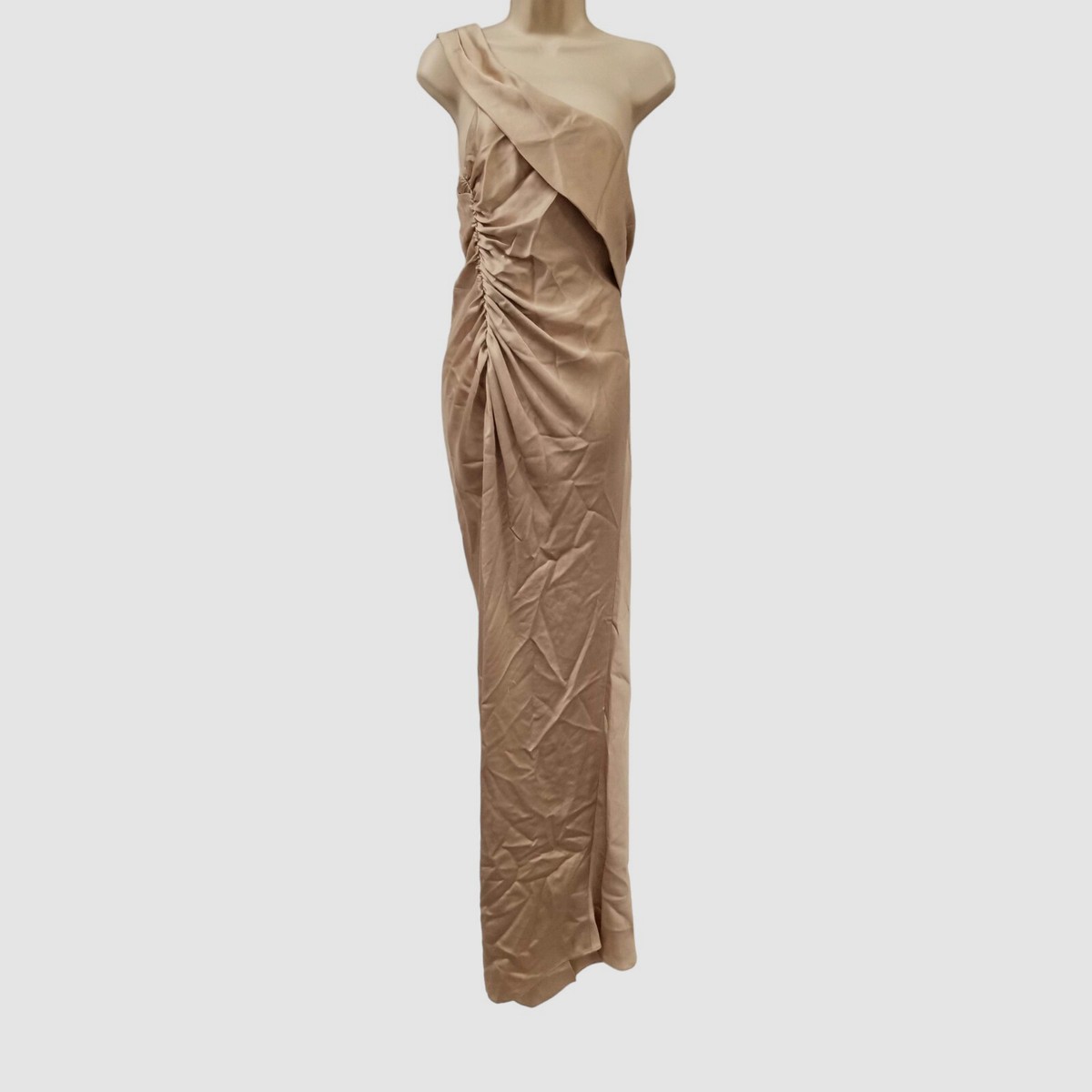 simkhai evening dress SIMKHAI Women's Reannon Draped Satin Gown in Celadon, Size 8 main image 0
