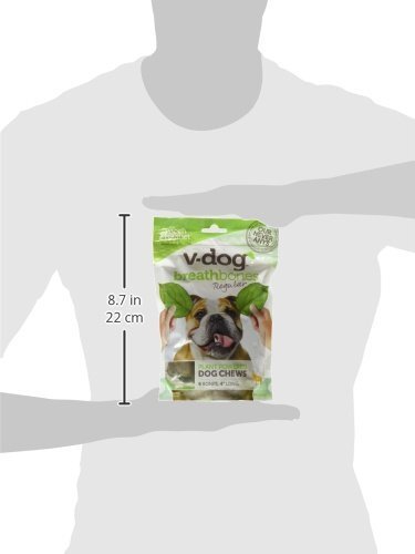 Vegan Dog Dental Treats for Fresh Breath and Healthy Teeth 8 Ounce Bag