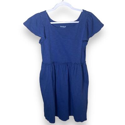 cat and jack blue dress 4T Cat And Jack Girls Chambray Blue Dress With Embroidery eyelet details