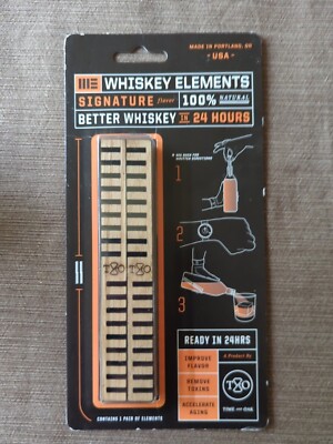 New-TIME & OAK Whiskey Elements 1 Pair 100% Natural REMOVE TOXINS/IMPROVE FLAVOR