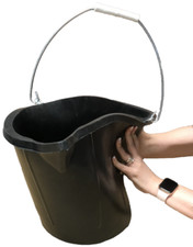 5X HEAVY DUTY 3 GALLON 14L RUBBER BUCKET INDESTRUCTIBLE NON BREAKABLE BUILDERS