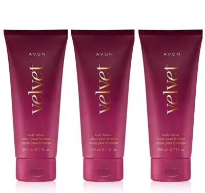 SET OF 3~AVON~Velvet Body Lotion~ Women's~6.7oz / 200ml~NEW! SEALED!