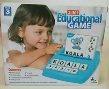 2 in 1 Educational game spelling math BRAND NEW 