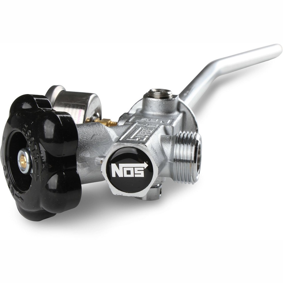 NOS 16340ABNOS Super HiFlo Nitrous Bottle Valve with Black Gauge
