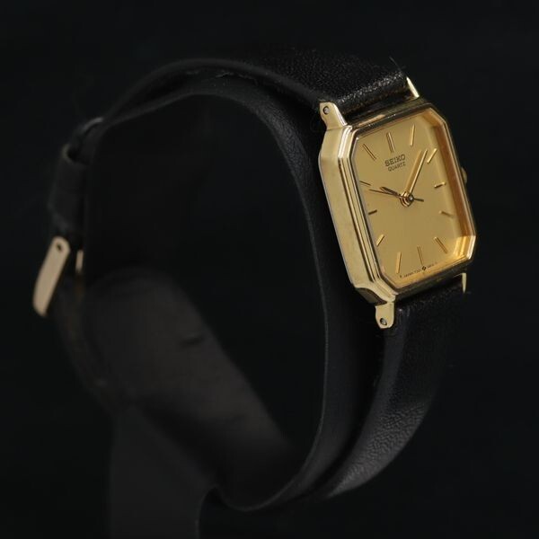 Vintage SEIKO 7321-5410 Gold Dial Quartz Ladies Watch From JAPAN