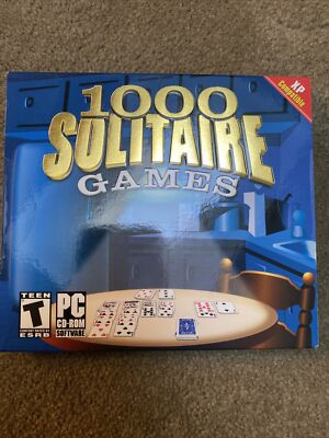 1000 SOLITAIRE GAMES PC CD-ROM by Cosmi SEALED