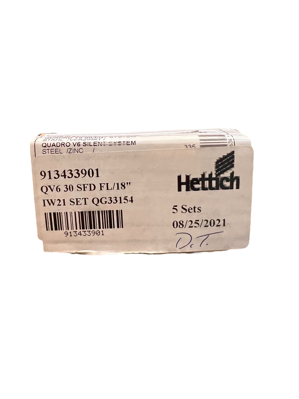 (Set of 5) Hettich, Quadro V6, 18", Undermount, SOFT CLOSE, 7/8 Extension