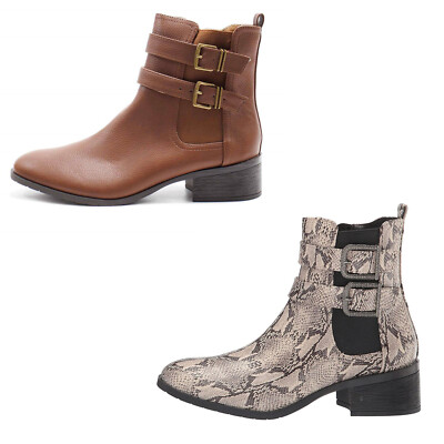 Kenneth Cole Brown Leather Ankle Boots with Buckle Detail Kenneth Cole Reaction Women main image 3