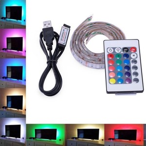 Home Garden Lamps Lighting Ceiling Fans 100cm 500cm Usb Powered Led Strip Lights Tv Rgb Colour Changing 24 Key Remote