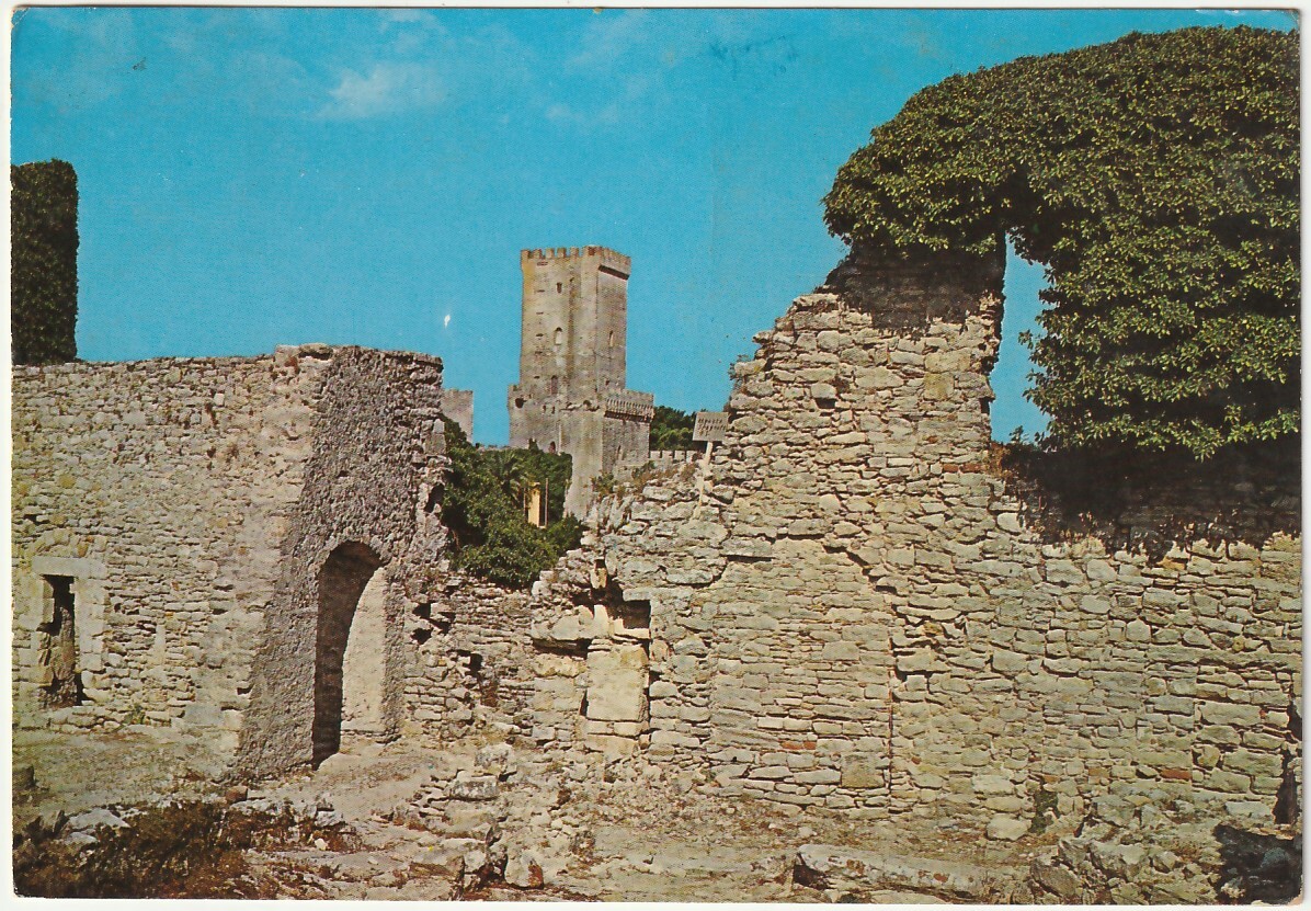 ERICE - TRAPANI - RUDERI DEL TEMPIO DI VENERE - VIAGG. 1973 -47211-