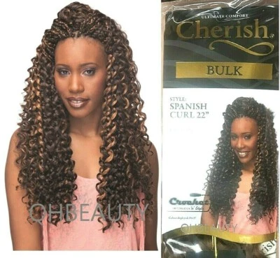 Cherish Bulk Synthetic Long Curly Hair Extension Braid - Spanish Curl 22 Inch
