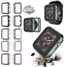 For Apple Watch Series SE/6/5/4/3/2 Case Tempered Glass Screen protector Cover