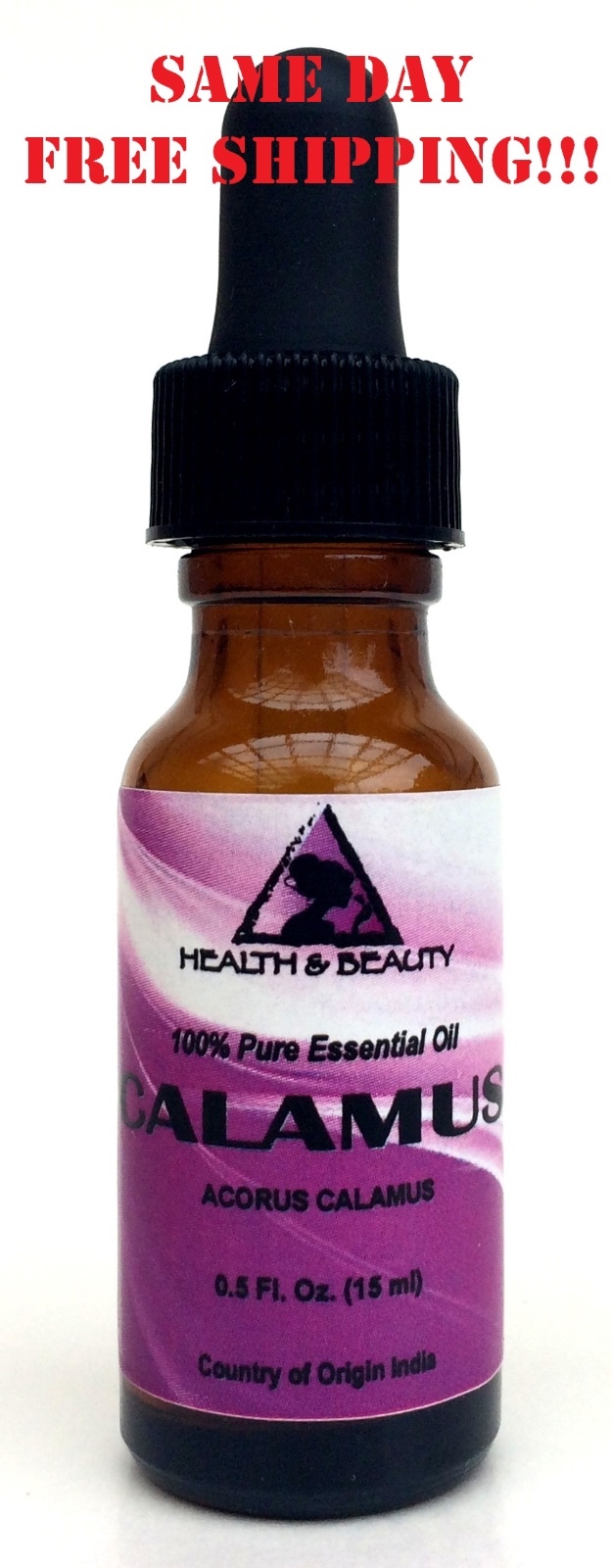 CALAMUS ESSENTIAL OIL ORGANIC AROMATHERAPY PURE NATURAL DROPPER 0.5 OZ, 15 ml