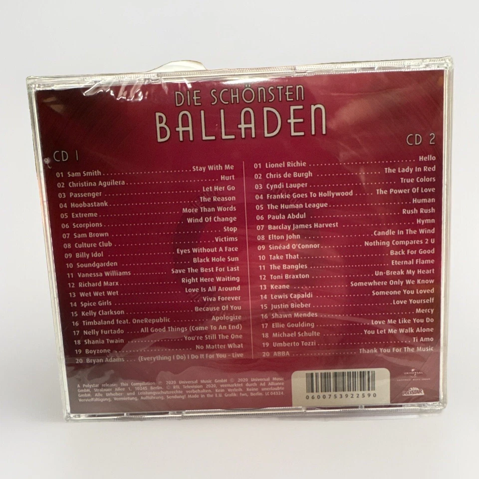 Die ultimative Chartshow - Die schönsten Ballanden - Various - 2 CD - Neu / OVP - Bild 2 von 2