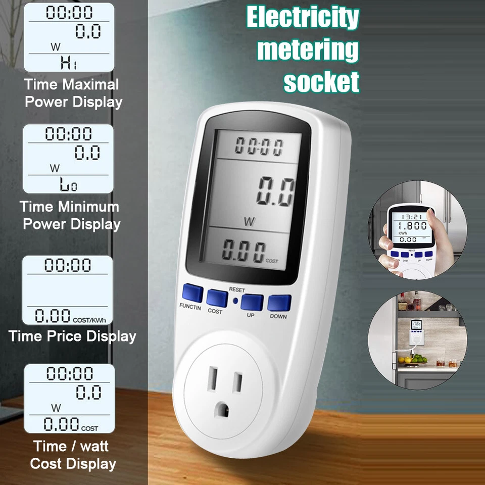 Energy Saving Digital Monitor Smart Meter/Timer/Wattmeter/Ammeter/Voltmeter Muti - Image 4 of 4