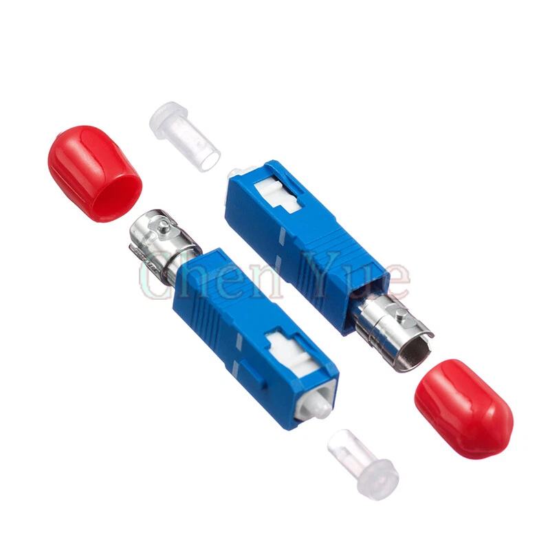 2pcs ST Female to SC Male Fiber Optic Adapter SM ST-SC Hybrid Optical Adaptor - Image 4 of 4