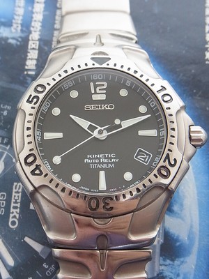 NICE \u0026 RARE SEIKO KINETIC AUTO RELAY TITANIUM 5J22-0B80 JAPAN WATCH GENTS  SIZE | eBay