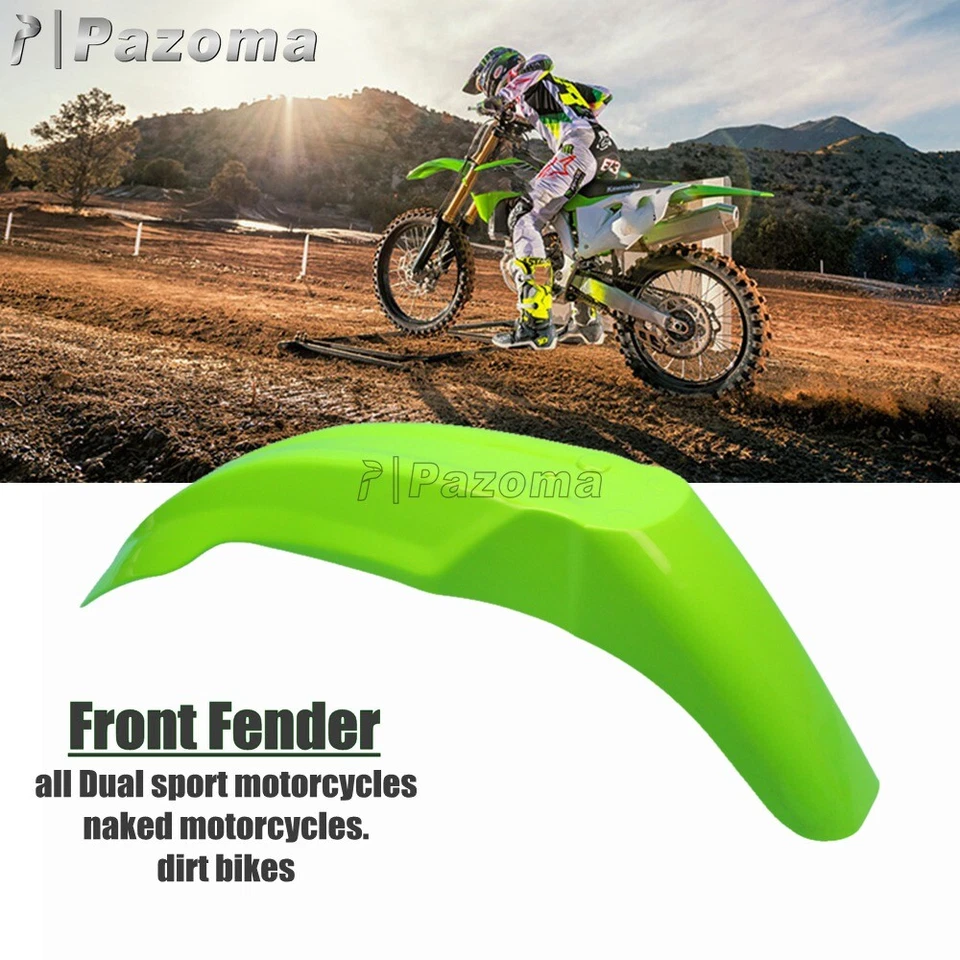 Guardabarros delantero para motocicletas todoterreno Kawasaki KX250F KX450F KLX450R KLX110 650 Foto 2 de 4