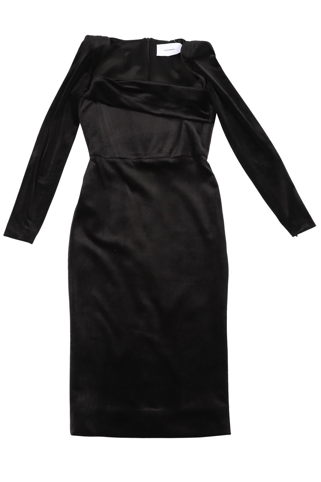 ALEX PERRY BLACK VELVET MIDI DRESS UK 8 ALEX PERRY BLACK VELVET MIDI DRESS UK 8