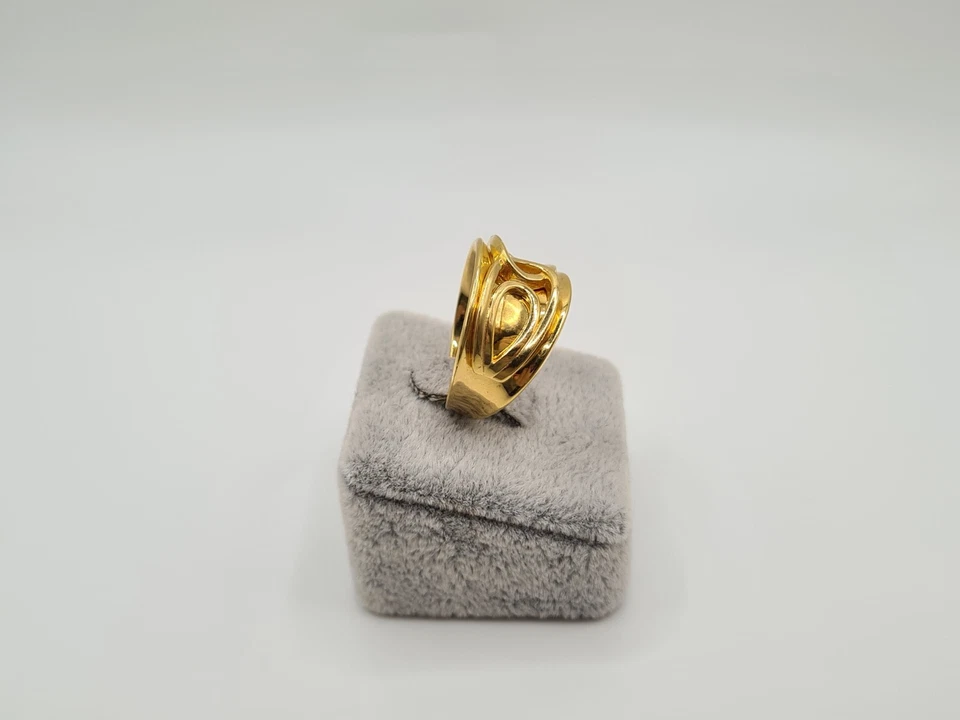 Bague en or jaune 22 carats Poids: 10.7 g - Photo 2/4