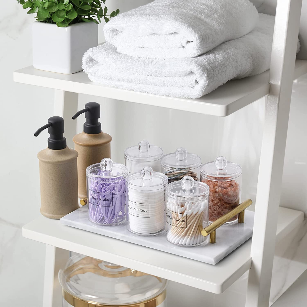 Qtip supporto in vetro tampone di cotone contenitore Q punta